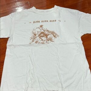 Zach Bryan 2024 White 'Burn, Burn, Burn' Graphic Men’s T-Shirt